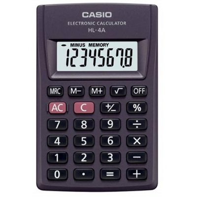 Casio HL-4A Portable Calculator, Extra Small Size