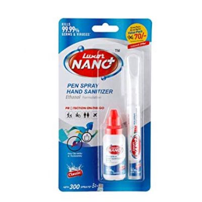 Luxor Nano Pen Spray Hand Sanitizer – (10 ml Spray Pen + 20 ml Refill Bottle)