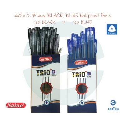 Ball Pen – Blue – Pack of 20 Saino Trio